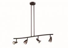  W-466 ROB - Stingray Collection, 4-Light, 4-Shade, Adjustable Height Indoor Ceiling Track Light